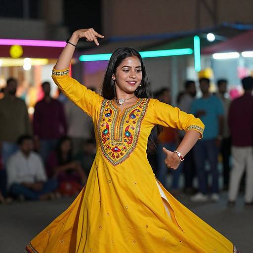 Vibrant Street Performer in Lahore Night Market