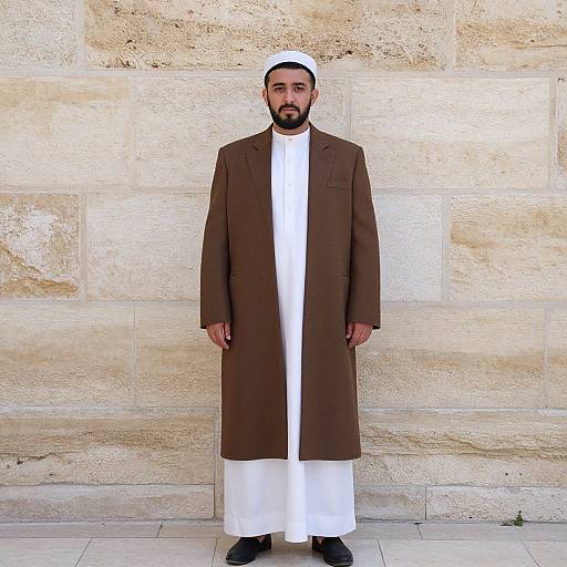 Yom Kippur Man in Traditional Dress