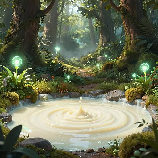 Enchanted Milk-Filled Forest Glade