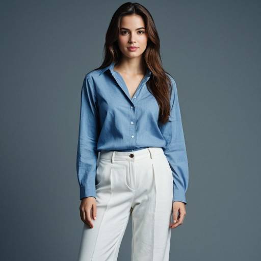 Realistic Solo Portrait in Wide Leg Pants