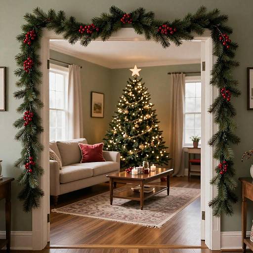 Festive Christmas Living Room Scene