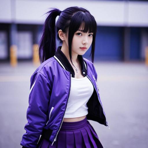 Hinata Hyuga with Blurred Background Art