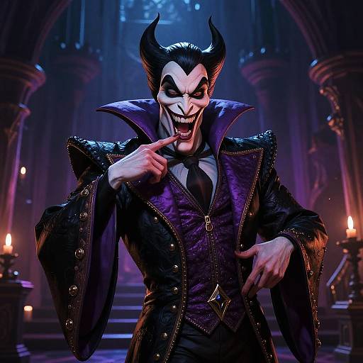 Thicc Disney Villain in Gothic Castle
