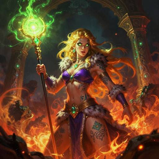 Radiant Light Priestess in Arcane Battle