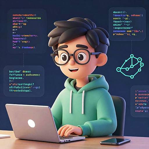 Cartoon Software Engineer Avatar