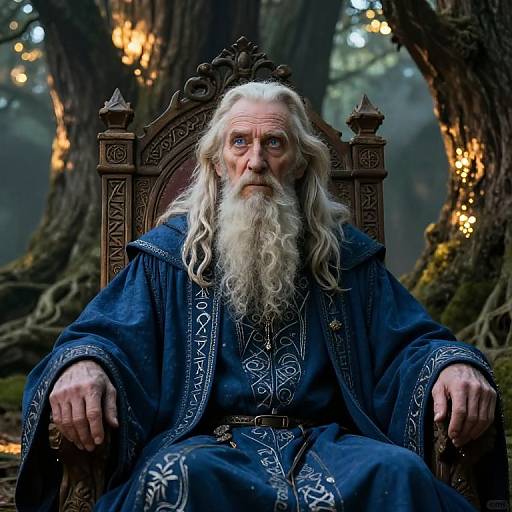 Photorealistic Elderly Wizard Portrait