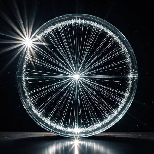 Surreal Starburst Light in Glass Sphere