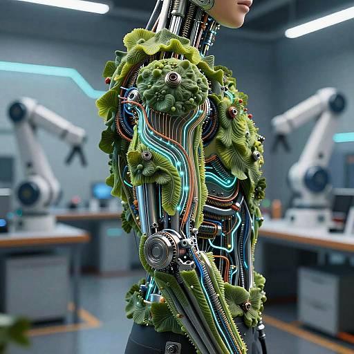 Biomechanical AI Sleeve Illustration