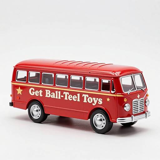 Vintage Red Pressed Steel Toy Bus