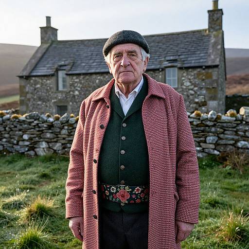Photorealistic Elderly Irish Man in Traditional Costume