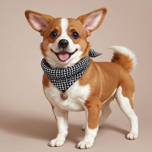 Charming Corgi with Stylish Scarf Charming Corgi with Stylish Scarf