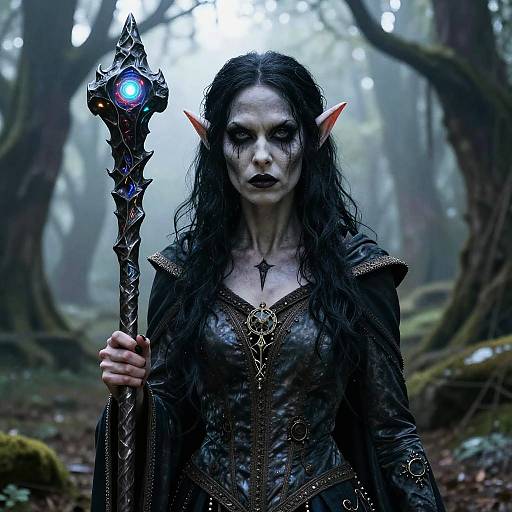 Horror Dwarf with Glimmering Staff