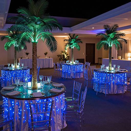 Tropical Cabaret Party Lighting Setup