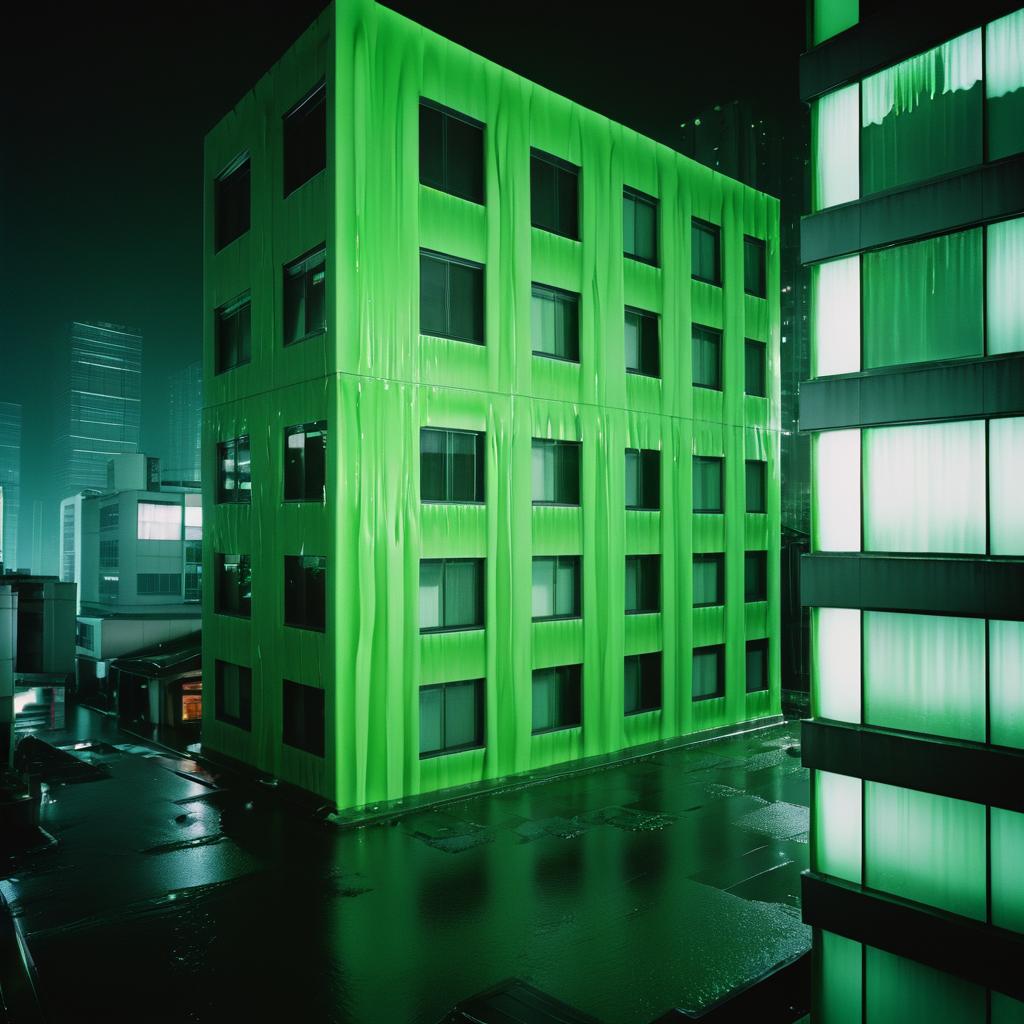 Noir Tokyo: Slime-Covered Cityscape