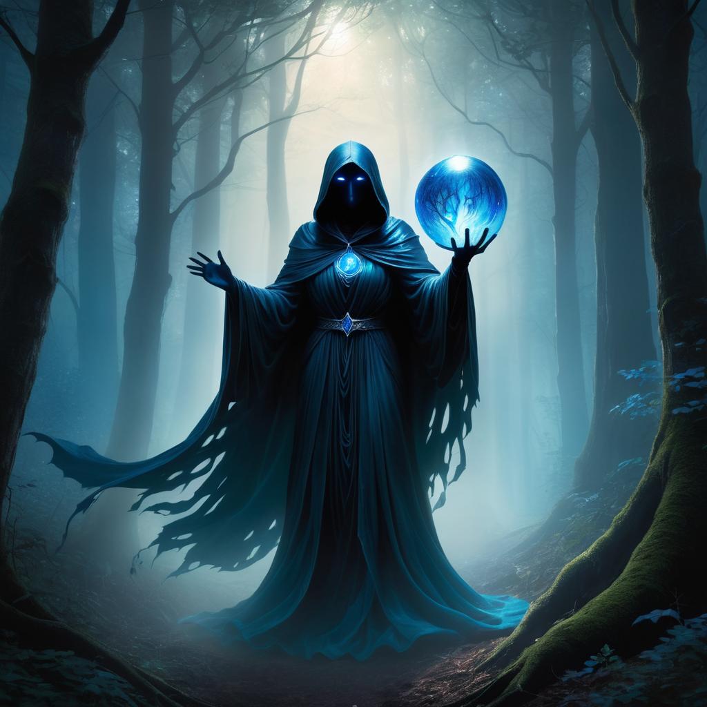 Ethereal Wraith in a Mystical Forest