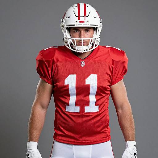 Confident Football Player Portrait