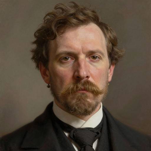 Victorian Man with Handlebar Moustache
