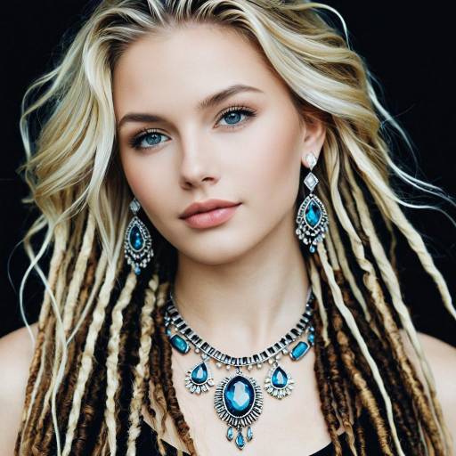 Blonde Highlights with Realistic Portrait