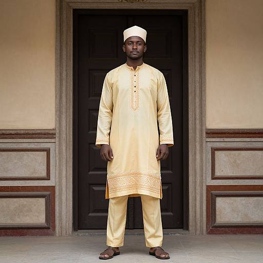 Man in Traditional Ethnic Daywear