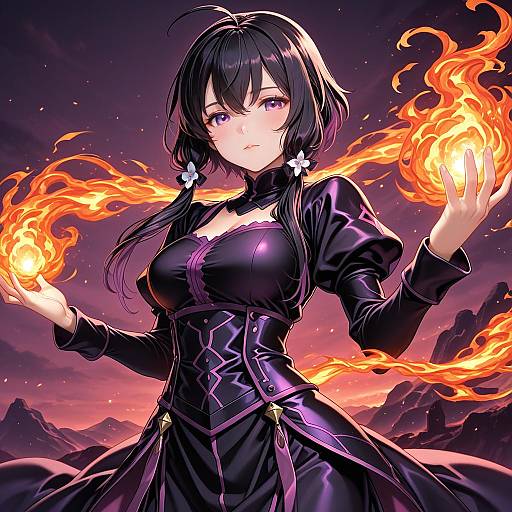 Illustration of Morgan (fire emblem), fire emblem in the style of Hikage eiji