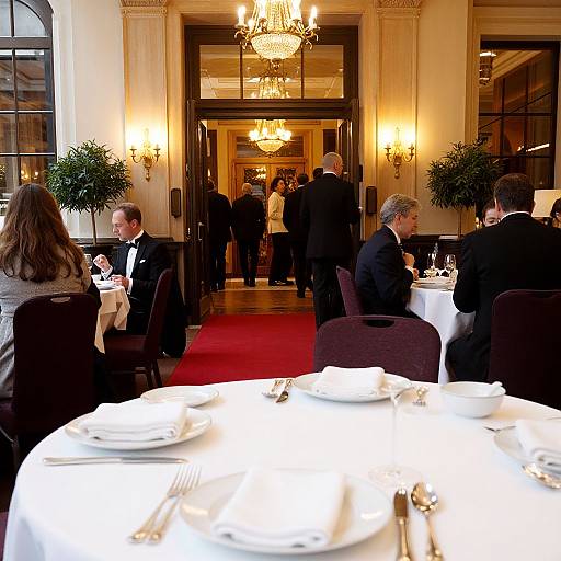 Elegant Upscale Restaurant Dining Scene