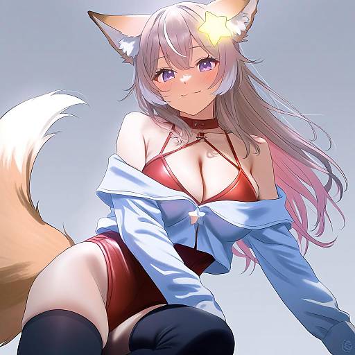 Illustration of Annytf, indie virtual youtuber in the style of Sabamen