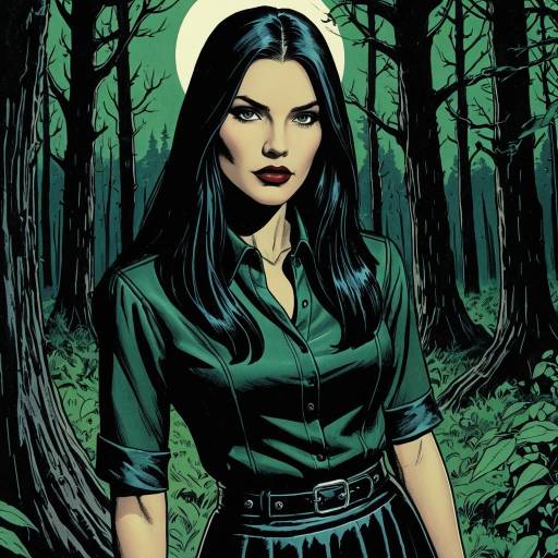 Mystical Native American Vampire Illustration