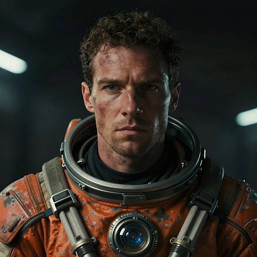 Gritty Space Explorer Portrait