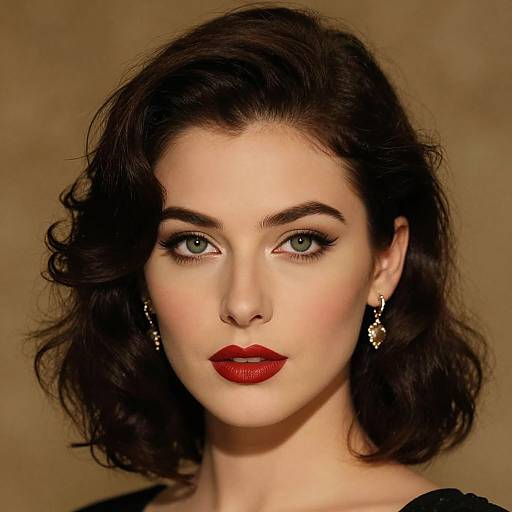 Elegant Woman Portrait in Romantic Style