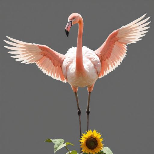 Colorful Flamingo in Flight with Nature Colorful Flamingo in Flight with Nature