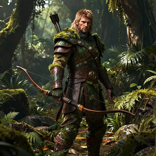 Stealthy Ranger in Mossy Jungle Armor