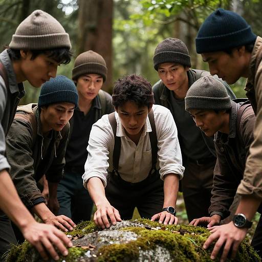 Focused Explorers in Woodland Adventure