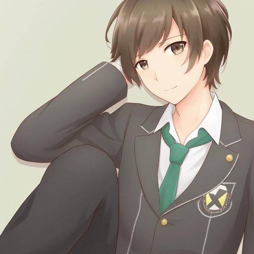 Illustration of Amada ken, persona in the style of Yutuki ame