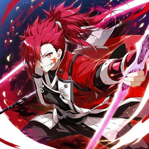 Illustration of Mori nagayoshi (fate), fate (series) in the style of Porurin