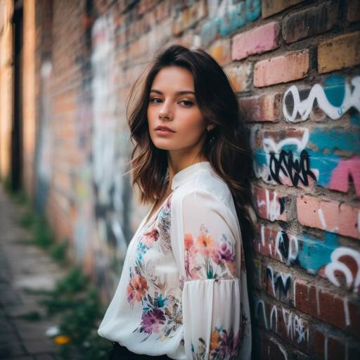 Urban Mood: Floral Blouse in Alley