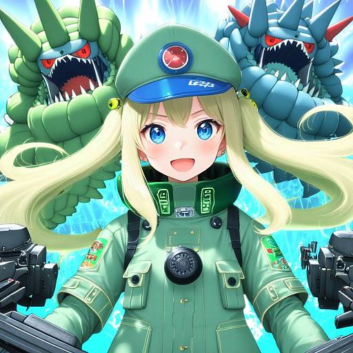 Illustration of Gunner 2 (sekaiju), sekaiju no meikyuu in the style of Lumo 1121