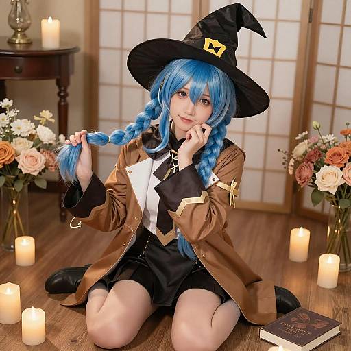 Young Witch with Blue Braids