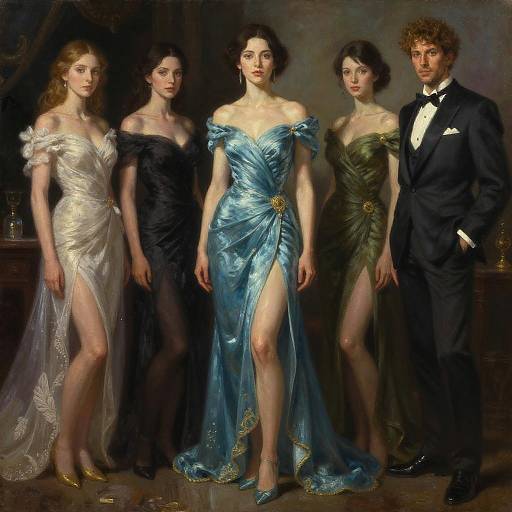 Elegant Group Portrait in Formal Attire
