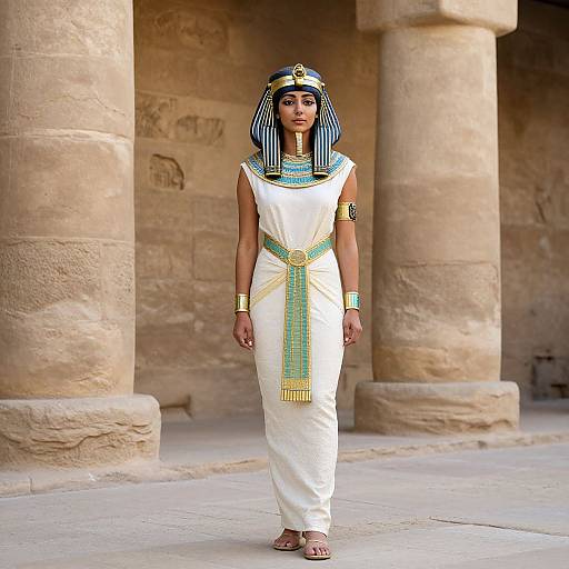 Egyptian Goddess in Ancient Attire