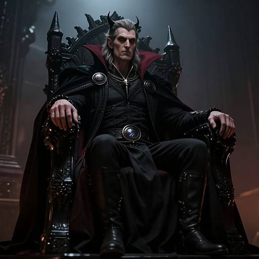 Powerful Vampire Lord on Throne