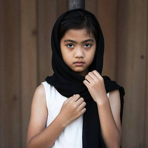 Young Asian Girl in Soft Light Portrait