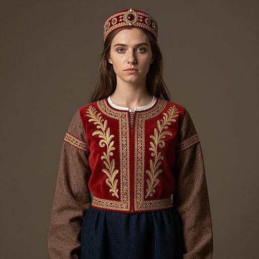 Photorealistic Portrait of a Cossack Woman