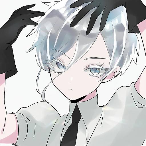 Illustration of Antarcticite, houseki no kuni in the style of Sukoyaka (100hituzi)