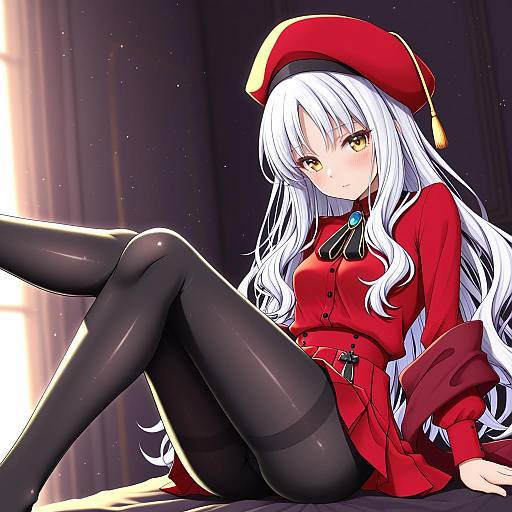 Illustration of Caren hortensia (amor caren), fate (series) in the style of Teoi (good chaos)