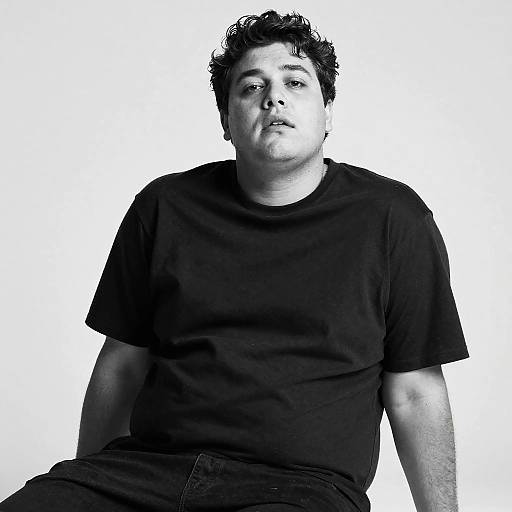 Black and White Plus-Size Fashion Portrait