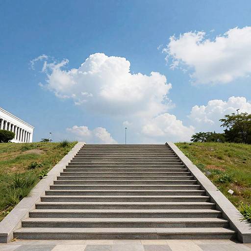 Realistic Outdoor Scene with Stairs