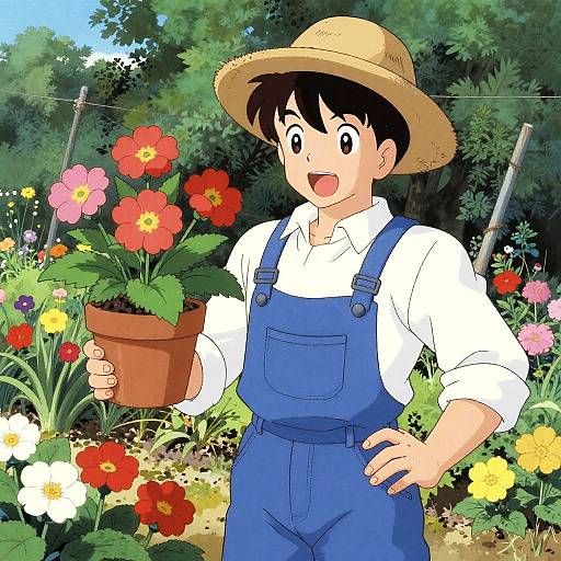 Passionate Gardener in Tezuka Style