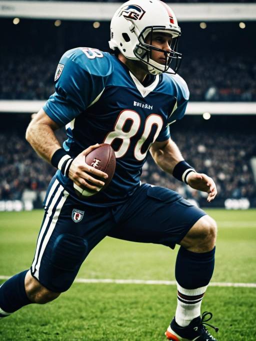 American Football Player in Action