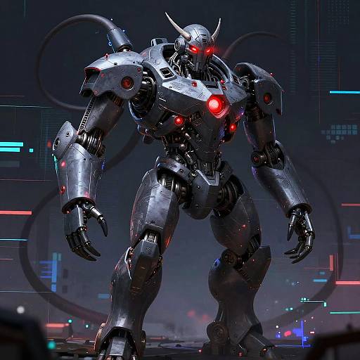 Glitch Cybernetic AI Monster