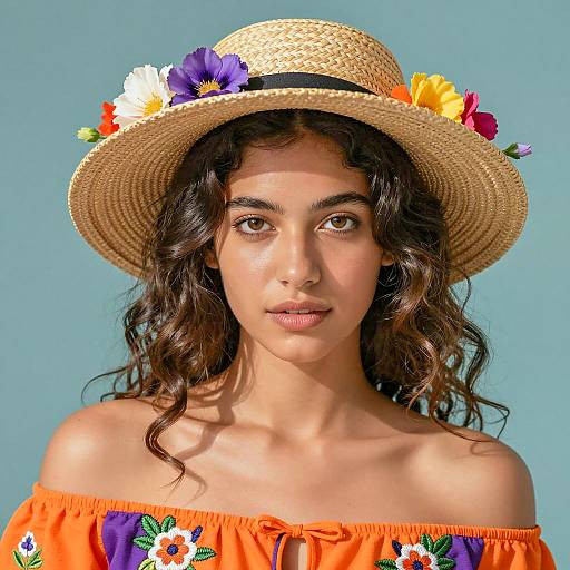 Vibrant Portrait of a Young Woman